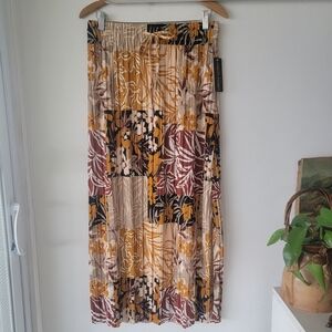 Sabrina Laure New York Maxi Pleated Skirt, Floral Size M